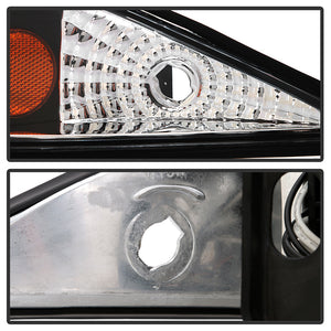 244.44 Spyder Projector Headlights Chevy Cavalier (1995-1999) w/ LED Halo - Black - Redline360