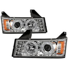 Load image into Gallery viewer, 244.44 Spyder Projector Headlights Chevy Colorado / GMC Canyon (2004-2012) w/ LED Halo - Black / Chrome - Redline360 Alternate Image