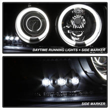 Load image into Gallery viewer, Spyder Projector Headlights GMC Sierra 1500/2500/3500 (99-06) Denali (02-07) w/ - CCFL Halo / LED Halo / Light Bar DRL - with CCFL Halo - Black Alternate Image