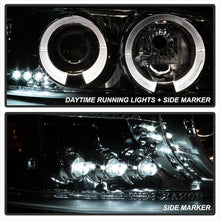 Load image into Gallery viewer, Spyder Projector Headlights GMC Sierra 1500/2500/3500 (99-06) Denali (02-07) w/ - CCFL Halo / LED Halo / Light Bar DRL - with CCFL Halo - Black Alternate Image