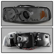 Load image into Gallery viewer, Spyder Projector Headlights GMC Sierra 1500/2500/3500 (99-06) Denali (02-07) w/ - CCFL Halo / LED Halo / Light Bar DRL - with CCFL Halo - Black Alternate Image
