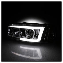 Load image into Gallery viewer, Spyder Projector Headlights GMC Sierra 1500/2500/3500 (99-06) Denali (02-07) w/ - CCFL Halo / LED Halo / Light Bar DRL - with CCFL Halo - Black Alternate Image