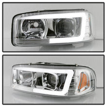 Load image into Gallery viewer, Spyder Projector Headlights GMC Sierra 1500/2500/3500 (99-06) Denali (02-07) w/ - CCFL Halo / LED Halo / Light Bar DRL - with CCFL Halo - Black Alternate Image