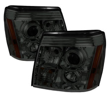 Load image into Gallery viewer, Spyder Projector Headlights Cadillac Escalade (2002-2003) w/ LED Halo - Halogen / Xenon/HID Model Only - Halogen Model - Smoke Alternate Image