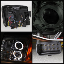 Load image into Gallery viewer, Spyder Projector Headlights Cadillac Escalade (2002-2003) w/ LED Halo - Halogen / Xenon/HID Model Only - Halogen Model - Black Alternate Image