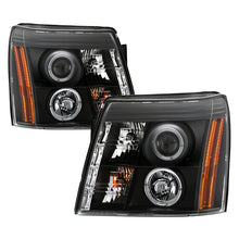 Load image into Gallery viewer, Spyder Projector Headlights Cadillac Escalade (2002-2003) w/ LED Halo - Halogen / Xenon/HID Model Only - Xenon/HID Model - Black Alternate Image