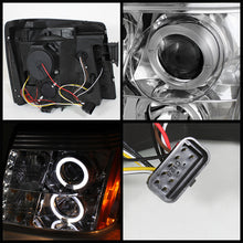 Load image into Gallery viewer, Spyder Projector Headlights Cadillac Escalade (2002-2003) w/ LED Halo - Halogen / Xenon/HID Model Only - Halogen Model - Black Alternate Image