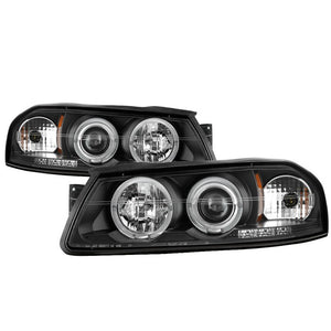 218.34 Spyder Projector Headlights Chevy Impala (2000-2005) w/ LED Halo - Black - Redline360