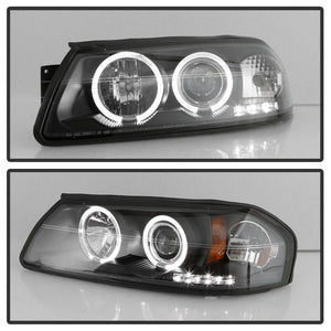 218.34 Spyder Projector Headlights Chevy Impala (2000-2005) w/ LED Halo - Black - Redline360