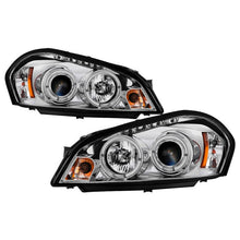 Load image into Gallery viewer, Spyder Projector Headlights Chevy Impala (2006-2013) Monte Carlo (2006-2007) with - LED Halo / Light Bar - with LED Halo - Chrome Alternate Image