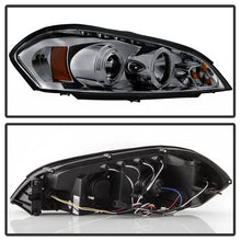 Load image into Gallery viewer, Spyder Projector Headlights Chevy Impala (2006-2013) Monte Carlo (2006-2007) with - LED Halo / Light Bar - with LED Halo - Black Alternate Image