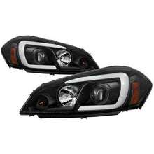 Load image into Gallery viewer, Spyder Projector Headlights Chevy Impala (2006-2013) Monte Carlo (2006-2007) with - LED Halo / Light Bar - with Light Bar - Black Alternate Image