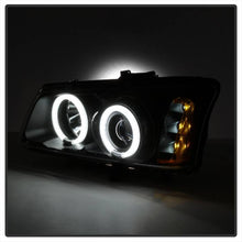 Load image into Gallery viewer, Spyder Projector Headlights Chevy Silverado 1500HD (2003-2007) Avalanche (2002-2006) w/ - LED Halo / CCFL Halo - with LED Halo - Black Alternate Image