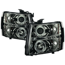 Load image into Gallery viewer, Spyder Projector Headlights Chevy Silverado 1500 (2007-2013) 2500HD/3500HD (2007-2014) - Version 1 / Version 2 / Version 3 - Version 1 - CCFL Halo - Black Alternate Image