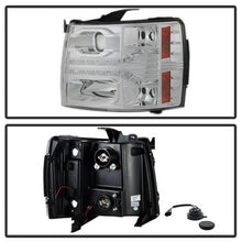 Load image into Gallery viewer, Spyder Projector Headlights Chevy Silverado 1500 (2007-2013) 2500HD/3500HD (2007-2014) - Version 1 / Version 2 / Version 3 - Version 1 - CCFL Halo - Black Alternate Image