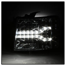 Load image into Gallery viewer, Spyder Projector Headlights Chevy Silverado 1500 (2007-2013) 2500HD/3500HD (2007-2014) - Version 1 / Version 2 / Version 3 - Version 1 - CCFL Halo - Black Alternate Image