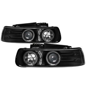 250.82 Spyder Projector Headlights Chevy Suburban 1500/2500 / Tahoe (2000-2006) with - CCFL Halo / LED Halo - Redline360