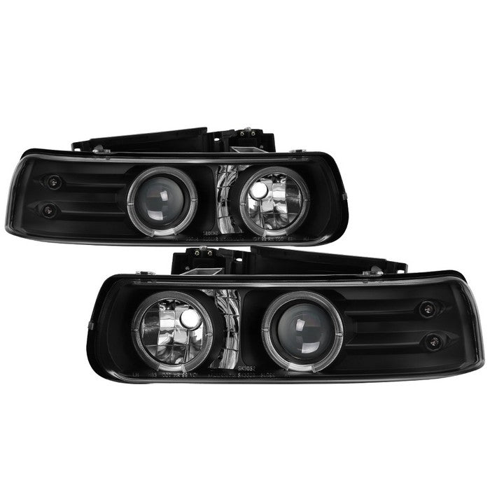 250.82 Spyder Projector Headlights Chevy Suburban 1500/2500 / Tahoe (2000-2006) with - CCFL Halo / LED Halo - Redline360