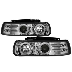 250.82 Spyder Projector Headlights Chevy Suburban 1500/2500 / Tahoe (2000-2006) with - CCFL Halo / LED Halo - Redline360