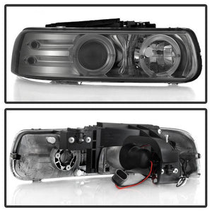 250.82 Spyder Projector Headlights Chevy Suburban 1500/2500 / Tahoe (2000-2006) with - CCFL Halo / LED Halo - Redline360