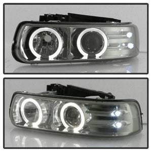 250.82 Spyder Projector Headlights Chevy Suburban 1500/2500 / Tahoe (2000-2006) with - CCFL Halo / LED Halo - Redline360