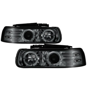 250.82 Spyder Projector Headlights Chevy Suburban 1500/2500 / Tahoe (2000-2006) with - CCFL Halo / LED Halo - Redline360