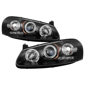 292.00 Spyder Projector Headlights Chrysler Sebring 4Dr & Convertible (2001-2003) Dodge Stratus 4Dr (2001-2006) with LED Halo - Black - Redline360