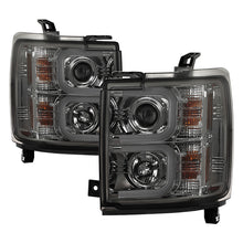 Load image into Gallery viewer, 441.92 Spyder Projector Headlights Chevy Silverado 2500/3500 HD (2015-2019) with Light Bar DRL - Black / Chrome / Smoke - Redline360 Alternate Image