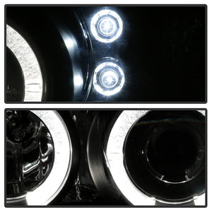 274.60 Spyder Projector Headlights Dodge Caravan/Grand Caravan (1996-2000) Chrysler Town & Country (1996-1997) Voyager (2000) with LED Halo - Black - Redline360