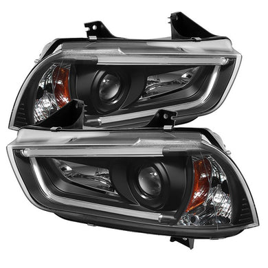 373.78 Spyder Projector Headlights Dodge Charger (2011-2014) with Light Tube DRL - Redline360