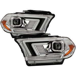 489.00 Spyder Projector Headlights Dodge Durango (11-13) Sequential LED Signals - Black/Chrome - Redline360