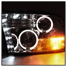 Load image into Gallery viewer, Spyder Projector Headlights Dodge Ram 1500 (09-18) 2500/3500 (10-19) CCFL Halo / LED Halo / Light Bar DRL / V2 Light Bar DRL / V2 Switch Back - with CCFL Halo - Black Smoke Alternate Image