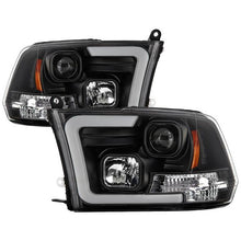 Load image into Gallery viewer, 363.92 Spyder Projector Headlights Dodge Ram 1500 (2009-2018) 2500/3500 (2010-2019) Halogen Model - with CCFL Halo / LED Halo / Light Bar DRL / Version 2 with Light Bar DRL / Version 2 with Switch Back Light Bar Turn Signal - Redline360 Alternate Image
