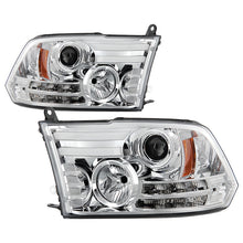 Load image into Gallery viewer, 529.20 Spyder Projector Headlights Dodge Ram 1500 (2013-2018)  2500/3500 (2013-2019) with Light Bar DRL - Black / Chrome / Smoke - Redline360 Alternate Image