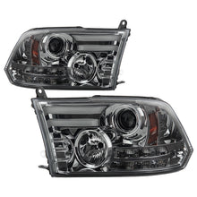 Load image into Gallery viewer, 529.20 Spyder Projector Headlights Dodge Ram 1500 (2013-2018)  2500/3500 (2013-2019) with Light Bar DRL - Black / Chrome / Smoke - Redline360 Alternate Image