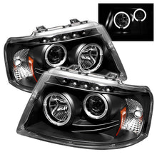 Load image into Gallery viewer, Spyder Projector Headlights Ford Expedition (2003-2006) with LED Halo - Clear or Smoke Lens - Black Alternate Image