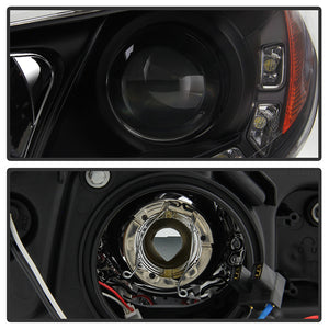 481.08 Spyder Projector Headlights Ford Focus (2012-2014) Halogen Model with DRL - Black - Redline360