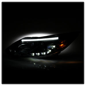 481.08 Spyder Projector Headlights Ford Focus (2012-2014) Halogen Model with DRL - Black - Redline360