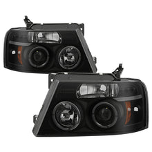 Load image into Gallery viewer, Spyder Projector Headlights Ford F150 (2004-2008) Version 2 with CCFL Halo / LED Halo - Version 2 with LED Halo - Black Smoke Alternate Image