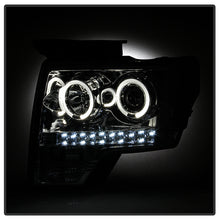 Load image into Gallery viewer, Spyder Projector Headlights Ford F150 (2009-2014) Halogen Model with - CCFL Halo / LED Halo / Light Bar DRL / Switch Back Turn Signal Light Bar - with CCFL Halo - Black Alternate Image