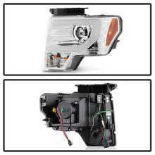 Load image into Gallery viewer, Spyder Projector Headlights Ford F150 (2009-2014) Halogen Model with - CCFL Halo / LED Halo / Light Bar DRL / Switch Back Turn Signal Light Bar - with CCFL Halo - Black Alternate Image