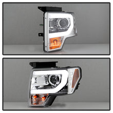 Load image into Gallery viewer, Spyder Projector Headlights Ford F150 (2009-2014) Halogen Model with - CCFL Halo / LED Halo / Light Bar DRL / Switch Back Turn Signal Light Bar - with CCFL Halo - Black Alternate Image