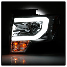 Load image into Gallery viewer, 353.48 Spyder Projector Headlights Ford F150 (2009-2014) Halogen Model with - CCFL Halo / LED Halo / Light Bar DRL / Switch Back Turn Signal Light Bar - Redline360 Alternate Image