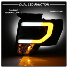 Load image into Gallery viewer, 353.48 Spyder Projector Headlights Ford F150 (2009-2014) Halogen Model with - CCFL Halo / LED Halo / Light Bar DRL / Switch Back Turn Signal Light Bar - Redline360 Alternate Image
