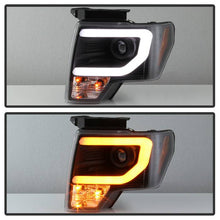 Load image into Gallery viewer, 353.48 Spyder Projector Headlights Ford F150 (2009-2014) Halogen Model with - CCFL Halo / LED Halo / Light Bar DRL / Switch Back Turn Signal Light Bar - Redline360 Alternate Image