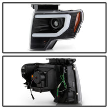 Load image into Gallery viewer, Spyder Projector Headlights Ford F150 (2013-2014) w/ Light Bar DRL - Apex / Signature Series - Spyder Signature Series - Black Alternate Image