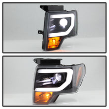 Load image into Gallery viewer, Spyder Projector Headlights Ford F150 (2013-2014) w/ Light Bar DRL - Apex / Signature Series - Spyder Signature Series - Black Alternate Image