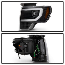 Load image into Gallery viewer, Spyder Projector Headlights Ford F150 (2013-2014) w/ Light Bar DRL - Apex / Signature Series - Spyder Signature Series - Black Alternate Image