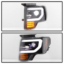 Load image into Gallery viewer, Spyder Projector Headlights Ford F150 (2013-2014) w/ Light Bar DRL - Apex / Signature Series - Spyder Signature Series - Black Alternate Image