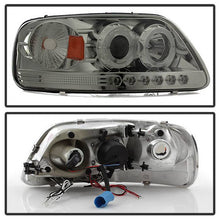 Load image into Gallery viewer, Spyder Projector Headlights Ford F150 (1997-2003) Expedition (1997-2002) 1PC with LED Halo / CCFL Halo / Light Bar / Light Bar Version 2 - with LED Halo - Black Alternate Image